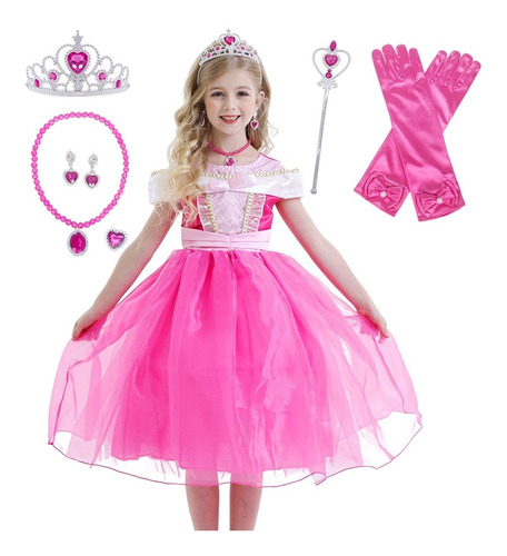 Vestido De Princesa Aurora Para Fiesta Día Del Niño Cosplay