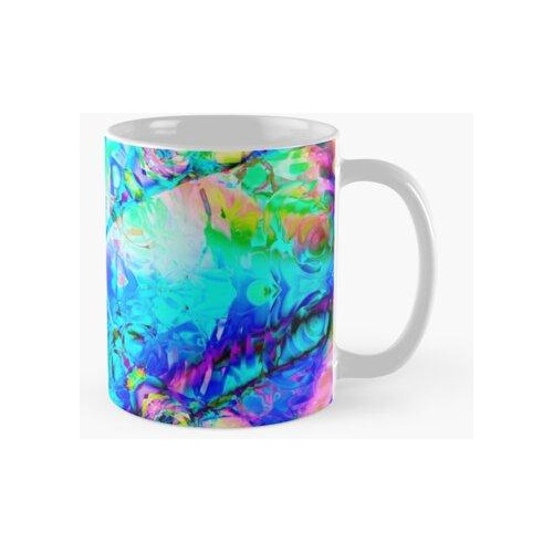 Taza Mandalas De Vidrieras Fractales Florales Calidad Premiu