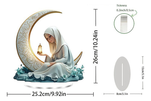 Lua Freira Sinal Acrílico Ornamento De Mesa Arte Mesa Peça