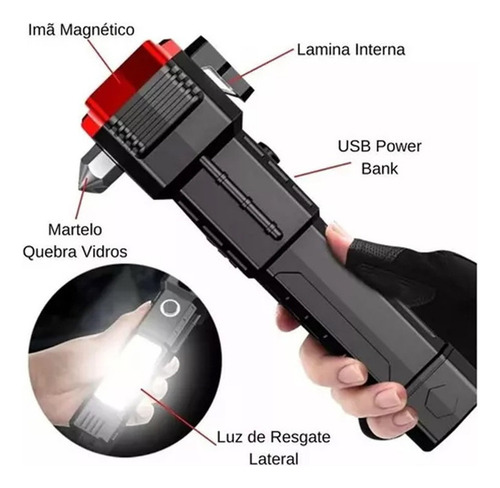 Linterna Con Martillo De Seguridad Linterna De Supervivencia