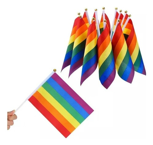 Paquete 10 Banderas Del Orgullo Arcoíris,bandera Bisexual