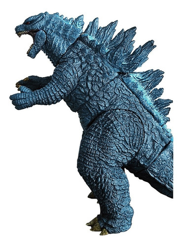 Imagen 4 de 4 de Godzilla Con Sonido Real Y Articulado Azul 45 Cm Largo