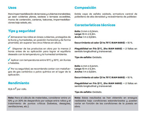 Membrana Asfaltica Geomax Transitable 4mm Megaflex