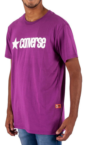 Remera Converse Mix Match Logo Violeta Unisex