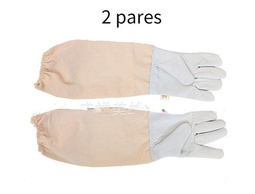 Guantes Antipicaduras De Abejas Con Puños, Lona Borrego, 2 P