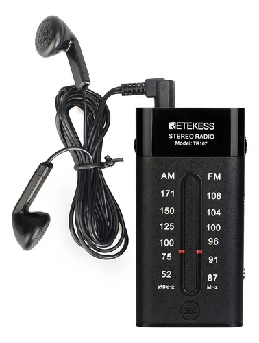 Mini Radio De Bolsillo Tr107 Am Fm Con Auriculares Retekess