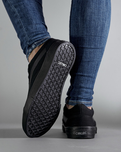 Tenis Collec 177 Old Skool All Black Todo Negro Clásico Retro Sk8 Unisex