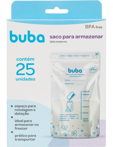 Saco Para Armazenar Leite Materno Buba - Ref 09923