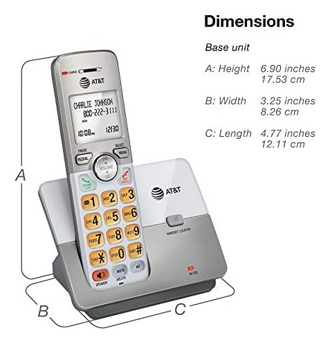 At&t Elhandset Dect 6.0 Teléfono Inalámbrico De La Casa Full