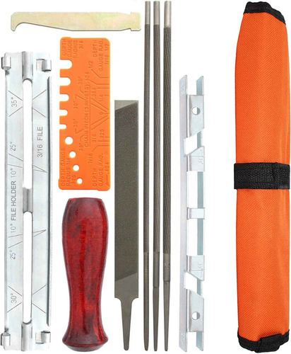 . 10 Piezas Kit De Lima For Afilador De Motosierra Universal