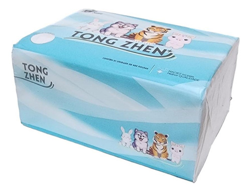 Lenço De Papel Toalha Descartável Folha Dupla