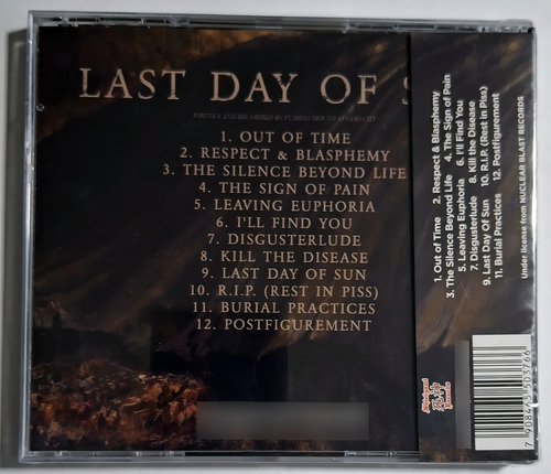Cd Fuming Mouth - Last Day Of Sun Versão Do Álbum Nacional