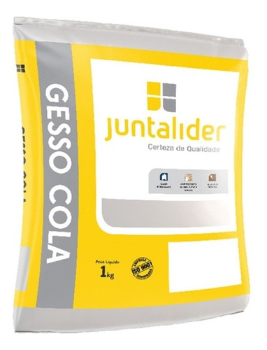 Imagem 2 de 3 de Gesso Cola Pacote 1kg Juntalider