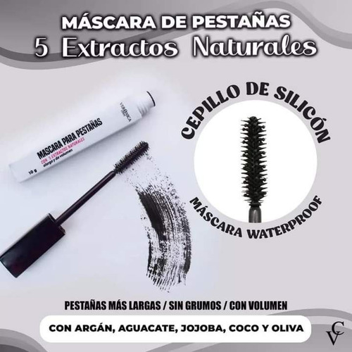 Máscara Para Pestañas Con 5 Extractos Naturales