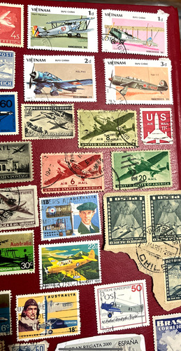 Sello Correo Aviones Barcos Autos 84 Estampillas Del Mundo (Usado)