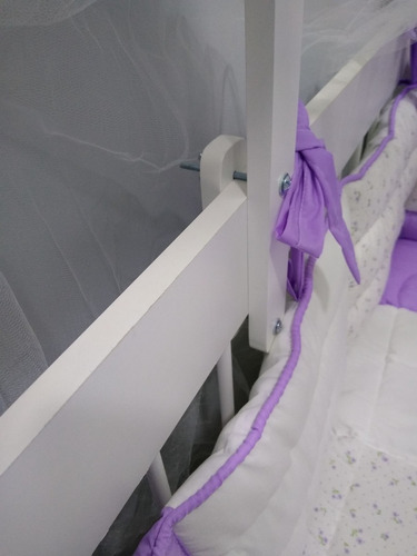 Imagen 4 de 5 de Tul Mosquitero Y Soporte Dosel Para Cuna Funcional 140x80