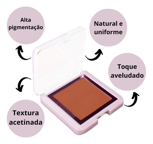 Blush Compacto Ruby Rose Textura Acetinada Bl30 7,3g