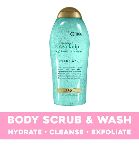Exfoliante Corporal De Acido Hialuronico Ogx 577 Ml Té Verde