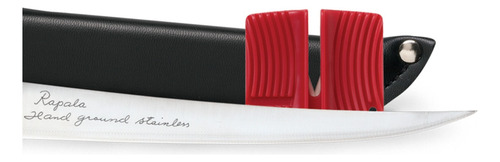 Cuchillo Rapala Soft Grip para filetear de acero inoxidable con afilador y funda