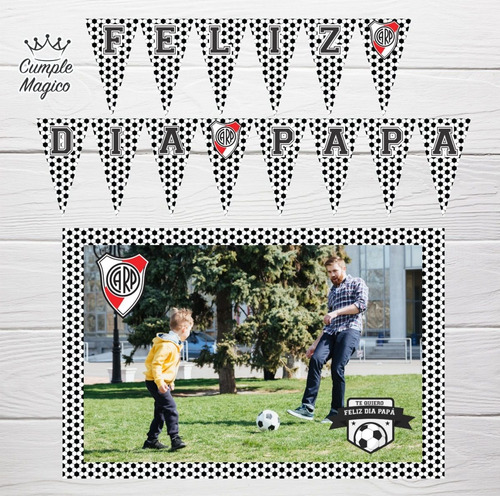 Dia Del Padre Foto Postercartel Y Banderín Decopersonalizado
