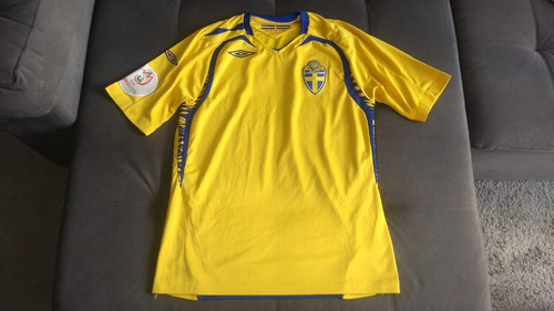Camisa Oficial Seleção Suécia Eurocopa Com Patches Oficiais
