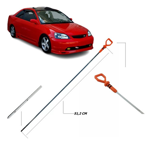 Vareta De Óleo Honda Civic 1.7l 16v 2001 2005 15650-plm-004