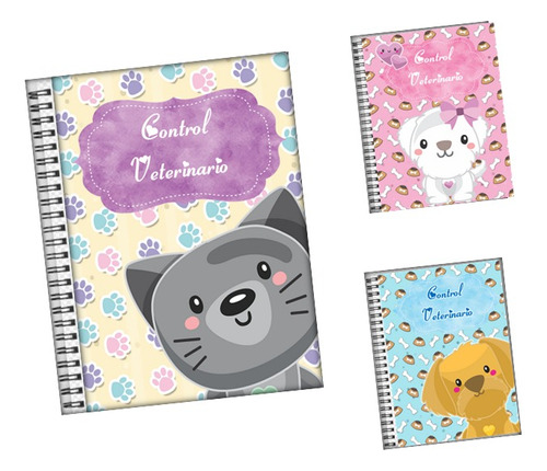 Kit Imprimible Control Veterinario Agenda Mascotas Cuadernos