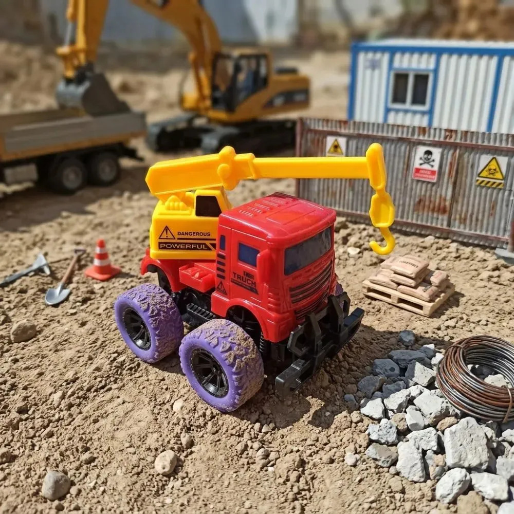 Caminhão de Construção Misaki Force Track, Vermelho, para Crianças