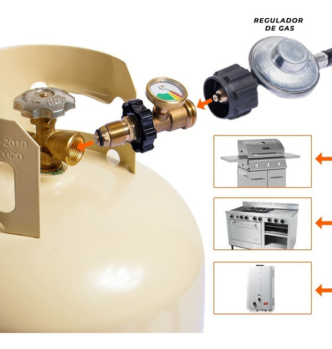 Manómetro / Medidor / Adaptador Para Tanque Gas Lp