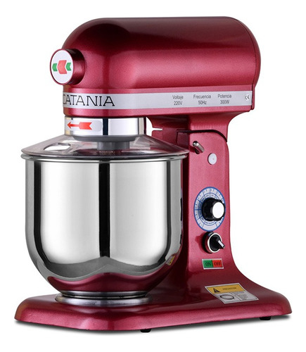 Batidora De Pie Industrial Catania B7 Blanca 220 V Rojo 50 Hz