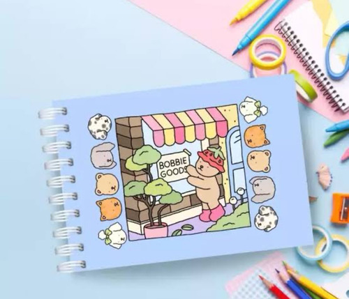 Kit Livro Bobbie Goods E Canetinhas Para Pintar 48 Cores