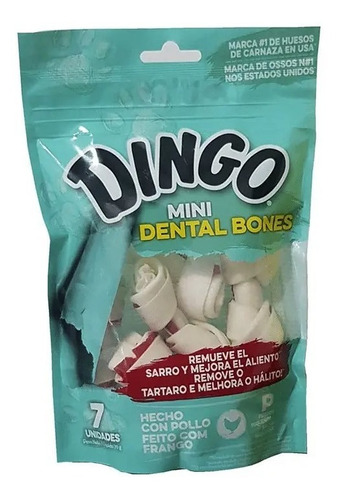 Snack Perro Hueso Mini Dingo Dental 7 Unidades