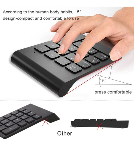 Imagen 4 de 6 de 2.4g Teclado Numérico Inalámbrico Teclado Numérico