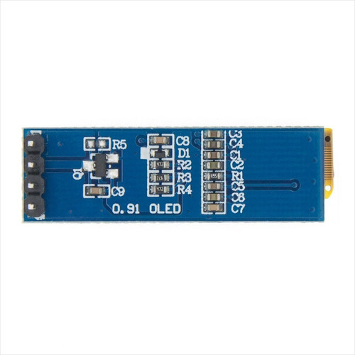 Pantalla Oled Lcd Azul Con Letras Blancas, 128x32 Pix, 0.91'