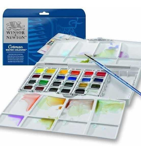 Imagen 7 de 7 de Estuche Acuarelas, Cotman, Plus 376 Con 24 1/2 Pastillas