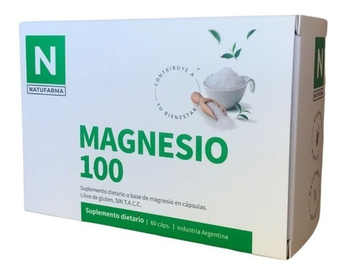 Natufarma Magnesio 100 Calambres Energía 60 Comprimidos Sabor No