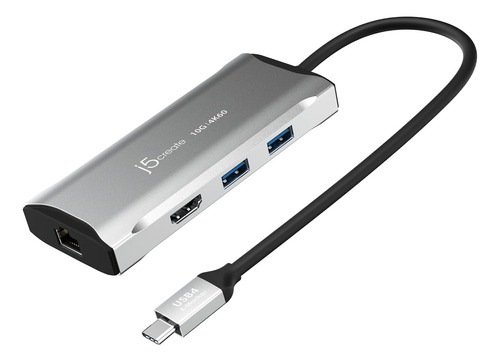 J5create Hub Usb C - Hdmi 4k 60hz, 2 Usb-a 10gbps, Usb-c 10g