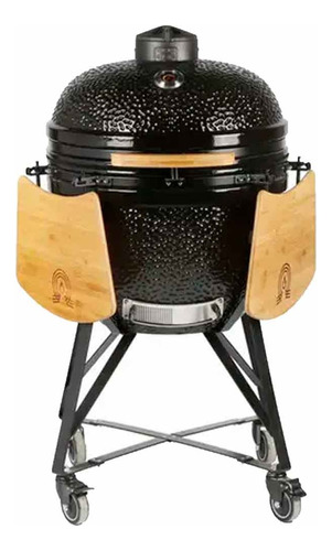 Kamado Omega Xxl 25 Parrilla Ahumador Movil Asador Negro