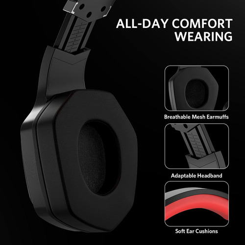Fiodio 7.1 Auriculares Para Juegos Con Sonido Envolvente Con Negro.