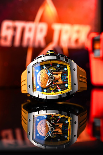 Reloj Nubeo Startrek Chronograph Edición Limitada Nb-6097-02 Correa Security Yellow