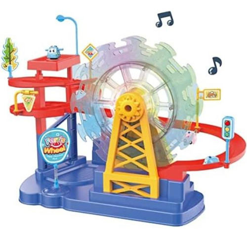 Ferris Wheel Roller Coaster Slide Spinning Track Racer Toy