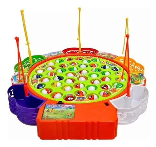 Brinquedo Pesca Peixe Grande Infantil Pescaria 24 Peixes