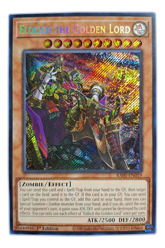 Yugi-oh! Eldlich The Golden Lord Ra01-en019 Secret