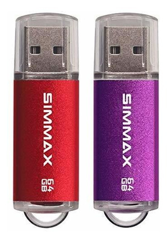 Memorias Usb Simmax 2 Pack 64gb