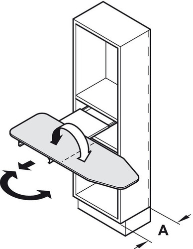 Herraje Tipo Tabla Burro De Planchar Extraible Para Closet