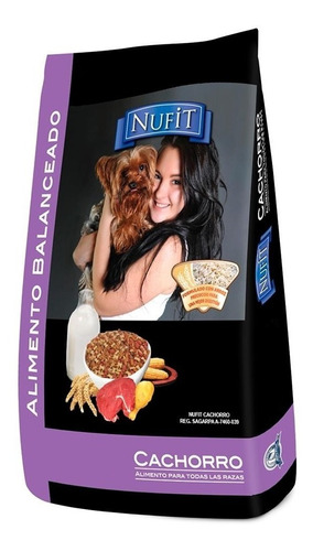 Imagen 1 de 2 de Alimento Croqueta Perro Cachorro Nufit By Nupec 8kg