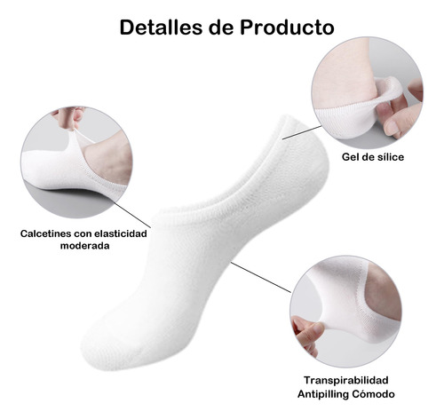 Calcetines Invisibles De Algodón Transpirables 15 Pares