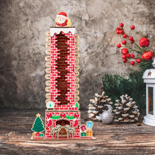 Calendario De Adviento Navideño, Adorno De Escritorio Para