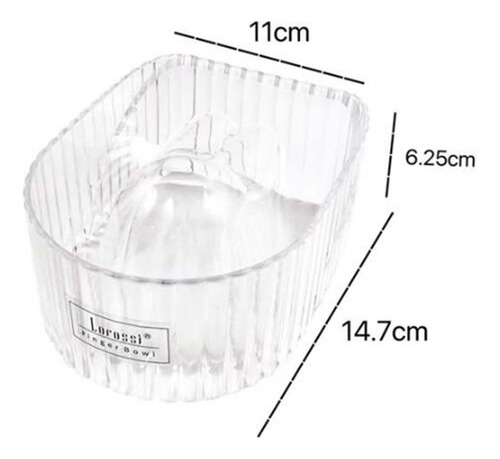 4 Recipiente Para Remojo De Uñas Nail Art Tool Powder Claro