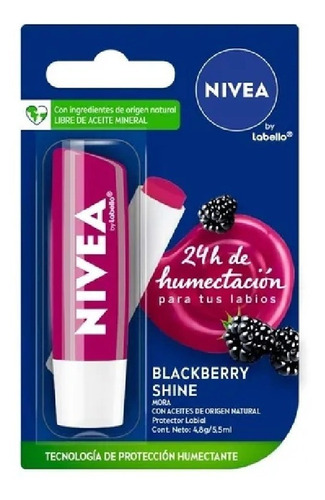 Nivea Protector Labial Humectante Blackberry Shine 